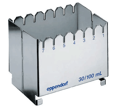 德國(guó)艾本德（Eppendorf）ReservoirRack,用于存放10mL、30mL和100mL試劑槽。最多可以放置7個(gè)試劑槽模塊或試劑槽