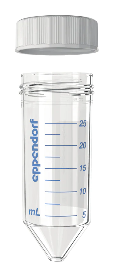 艾本德Eppendorf Conical Tubes 25 mL 帶螺旋蓋, 25 mL, 啟動套裝，4  個單離心管架，6  個轉(zhuǎn)子適配器，轉(zhuǎn)子孔可容納 50  mL 錐形管, PCR 潔凈級, 無